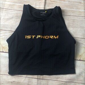 Pheel Black‎ and Gold Crop Top